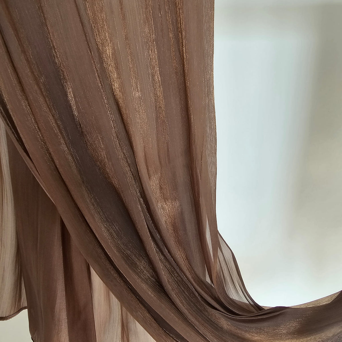 ORGANZA SILK HIJAB Mocha Brown