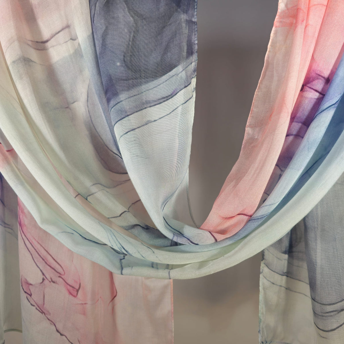 Modal Printed Pastel Blue