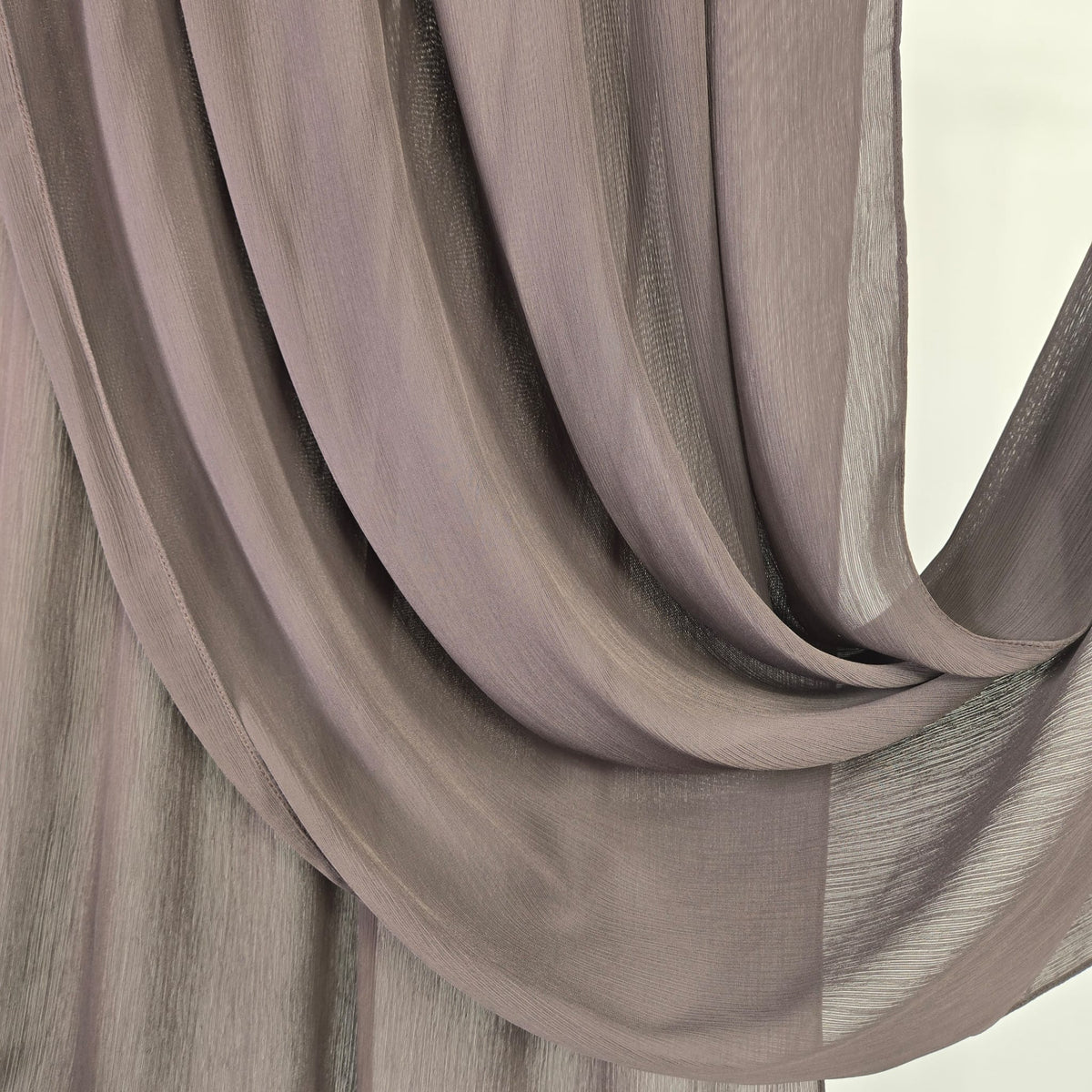Crinkle Chiffon Mauve Taupe