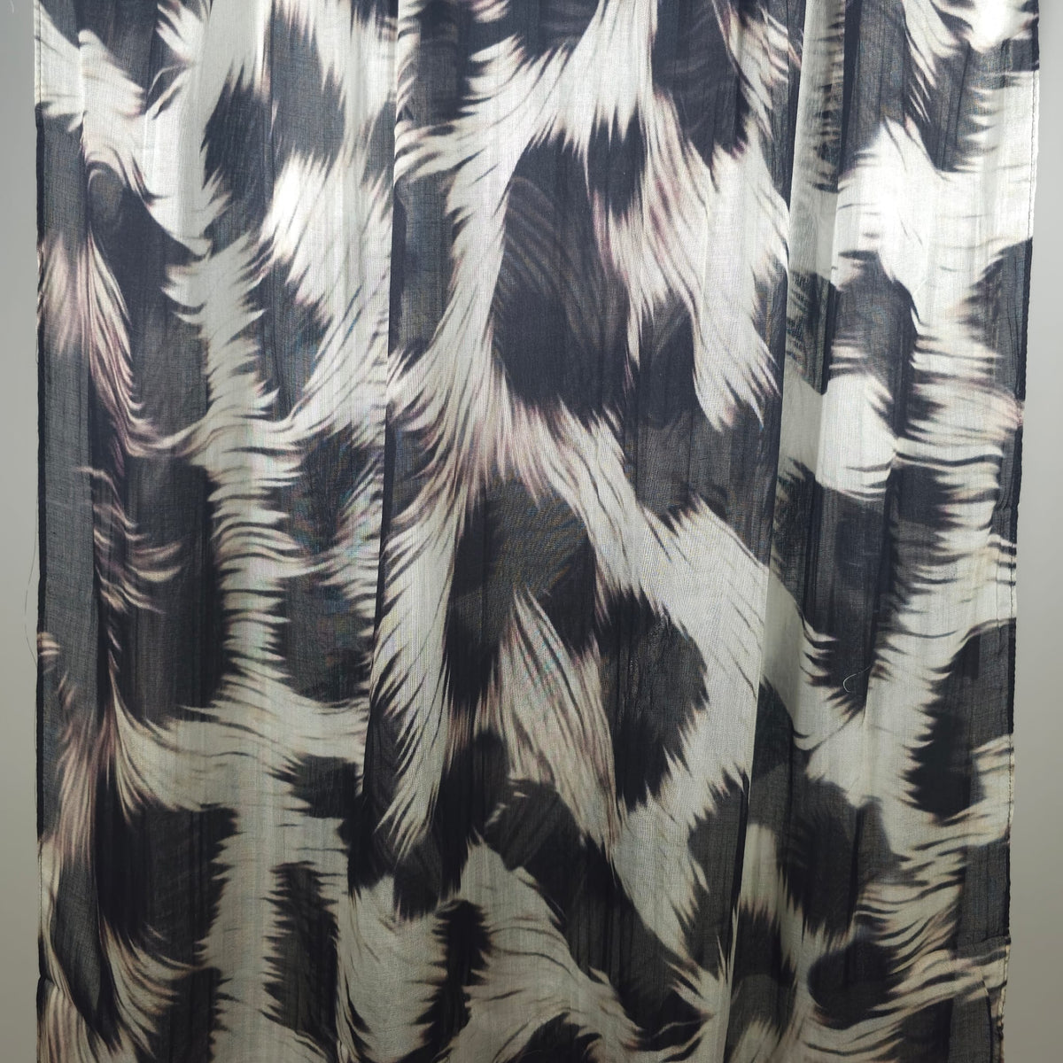 Modal Printed Black & Ivory Abstract Tie-Dye