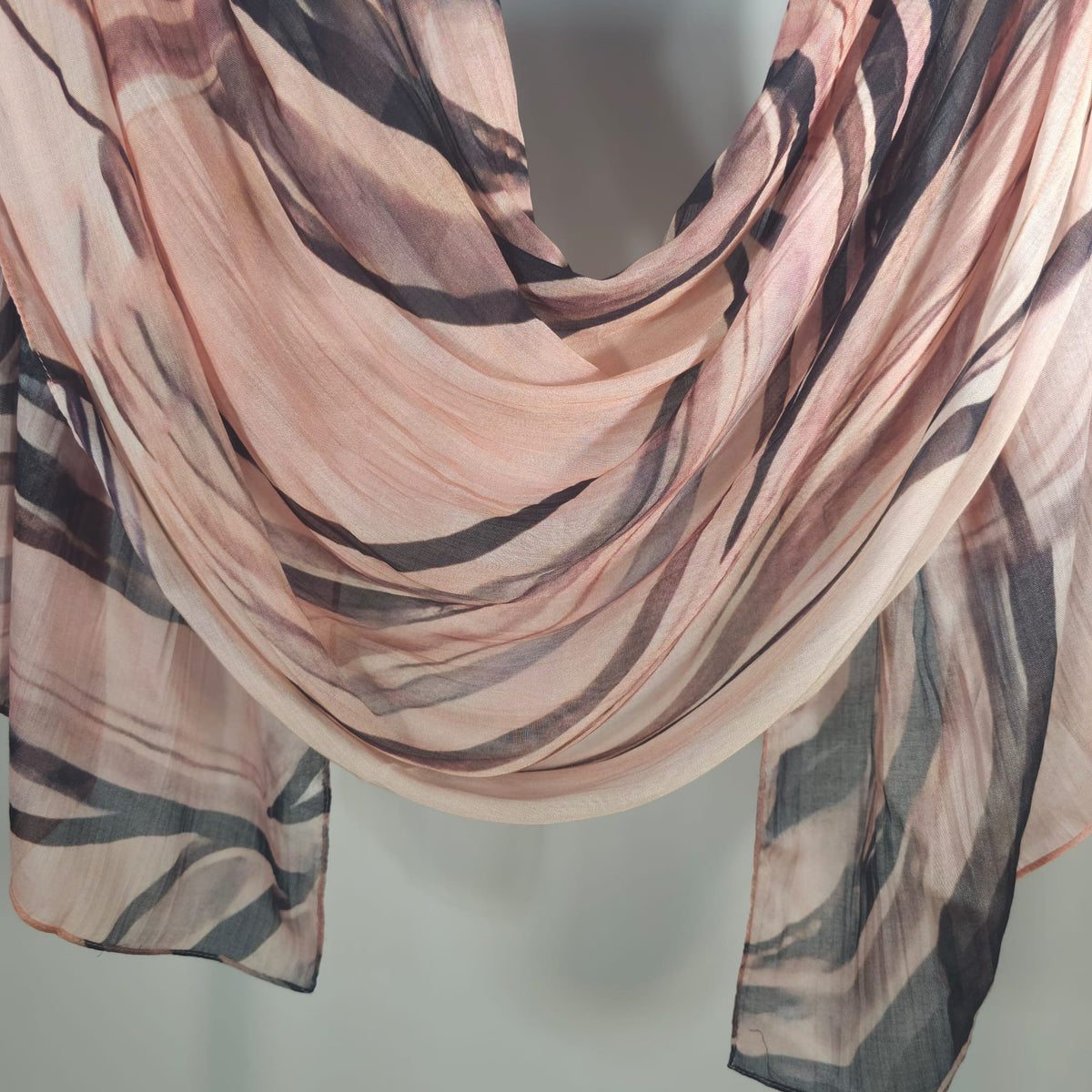 Modal Printed Blush Mocha Marble
