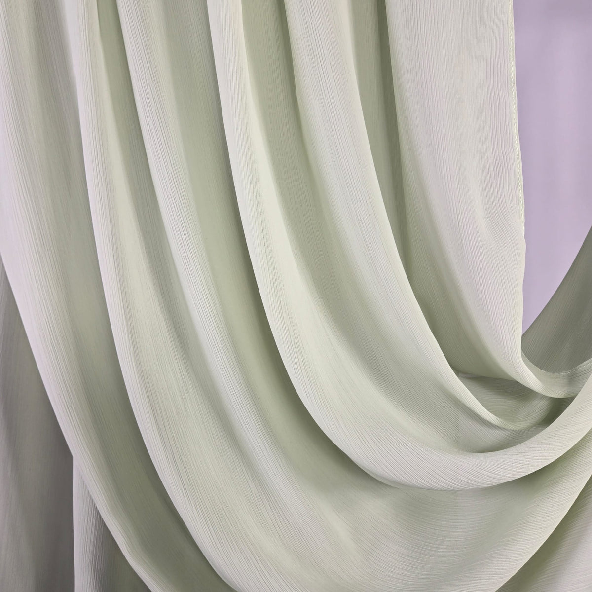 Crinkle Chiffon Pale Sage Green
