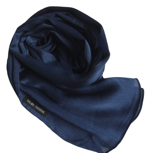 Satin Hijab Midnight Navy