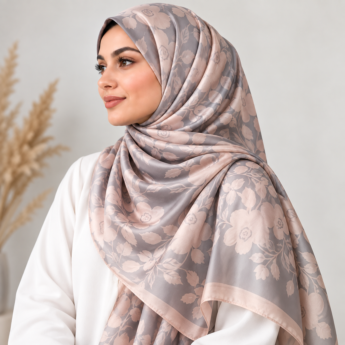 SILK HIJAB flower