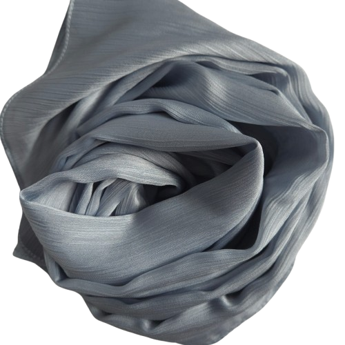 Satin Hijab Light Silver Gray