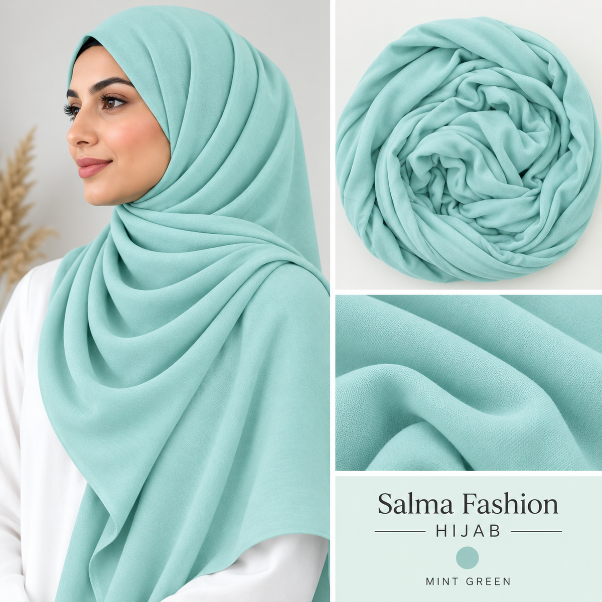 JERSEY HIJAB Aqua Mint