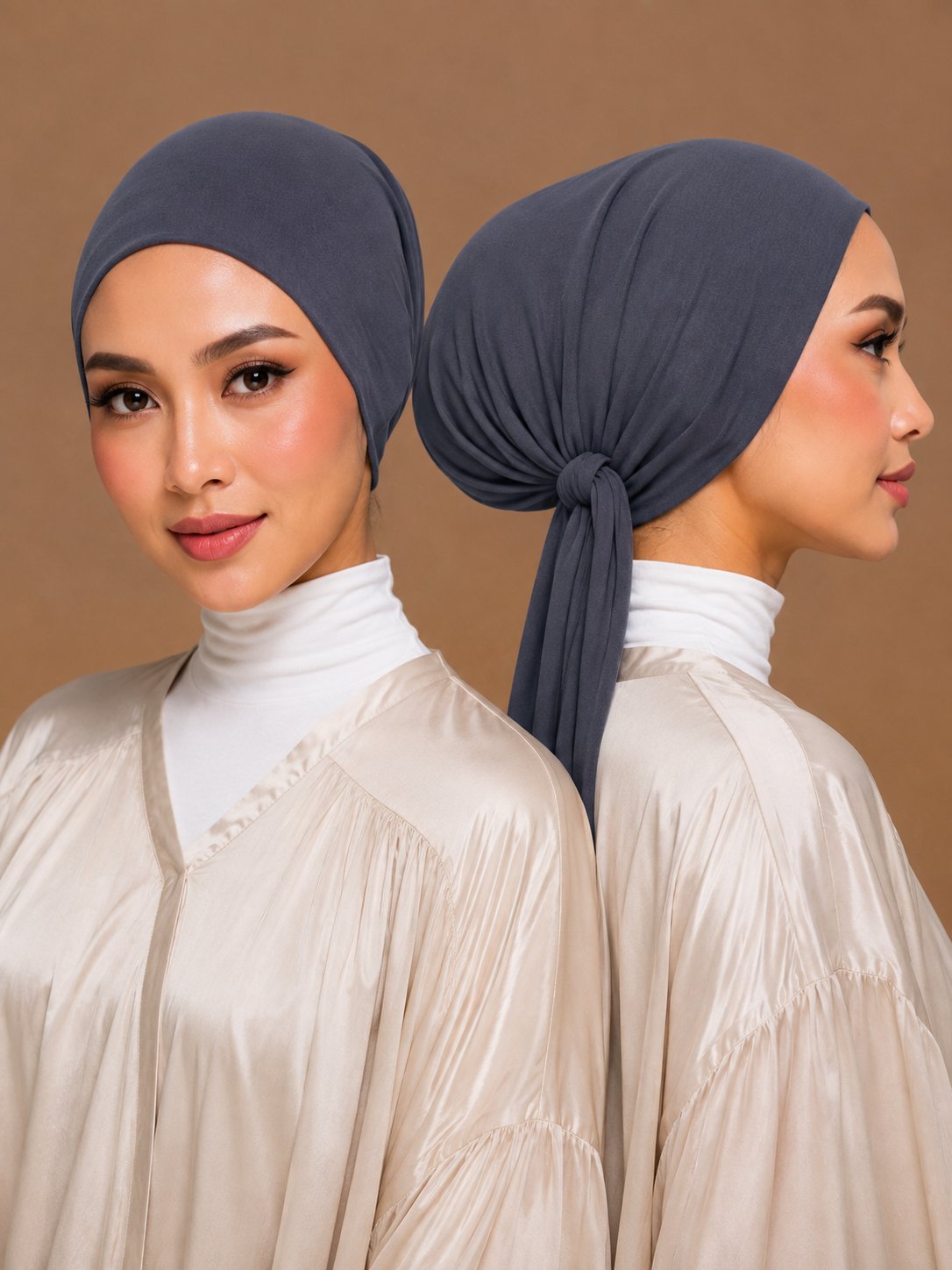 Bonnet Hijab Charcoal Gray