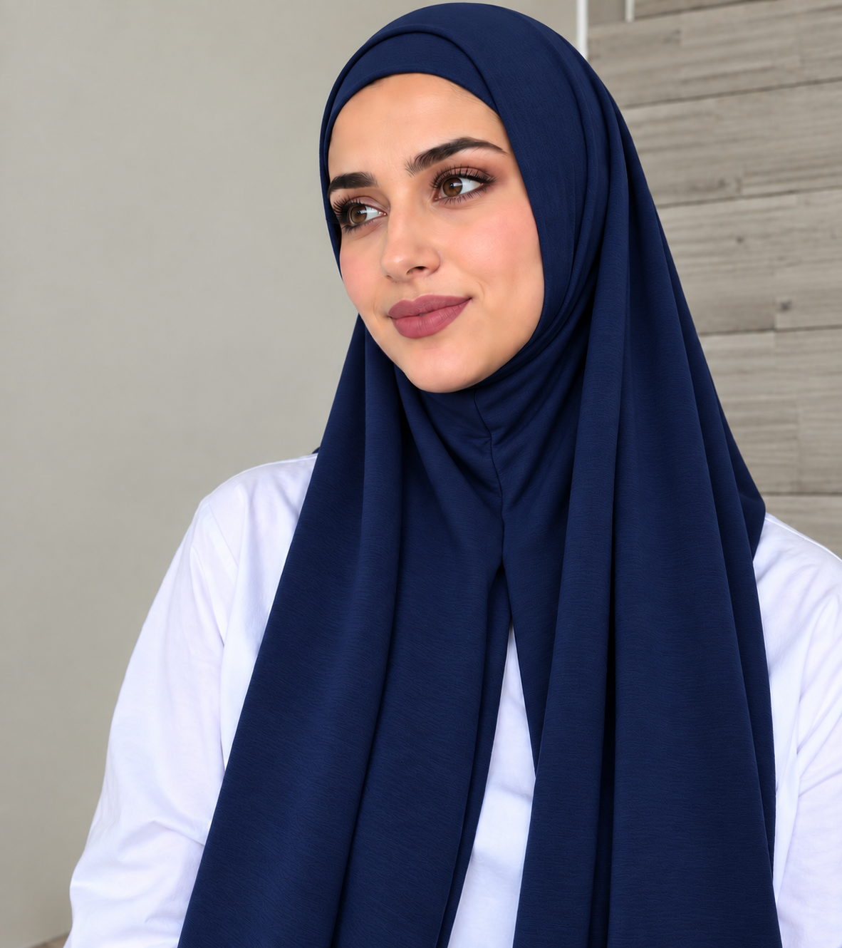 Jersey Instant Hijab Dark Blue