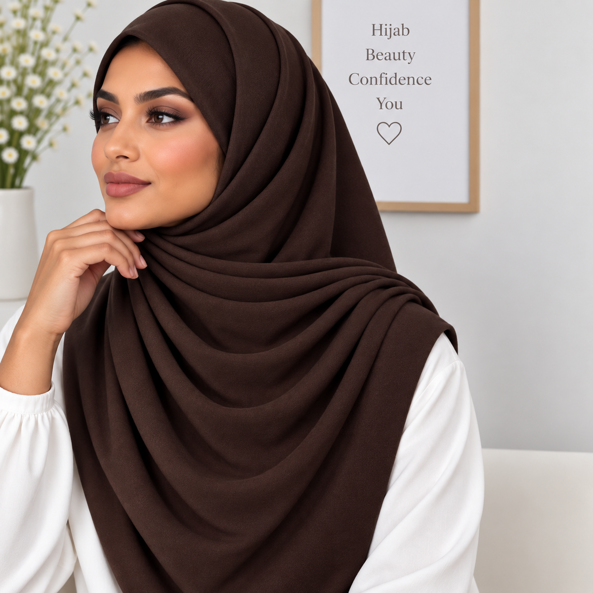 JERSEY HIJAB Dark Chocolate Brown