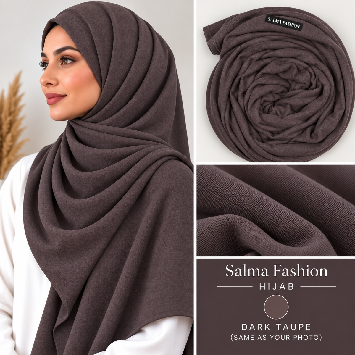 JERSEY HIJAB Dark Taupe