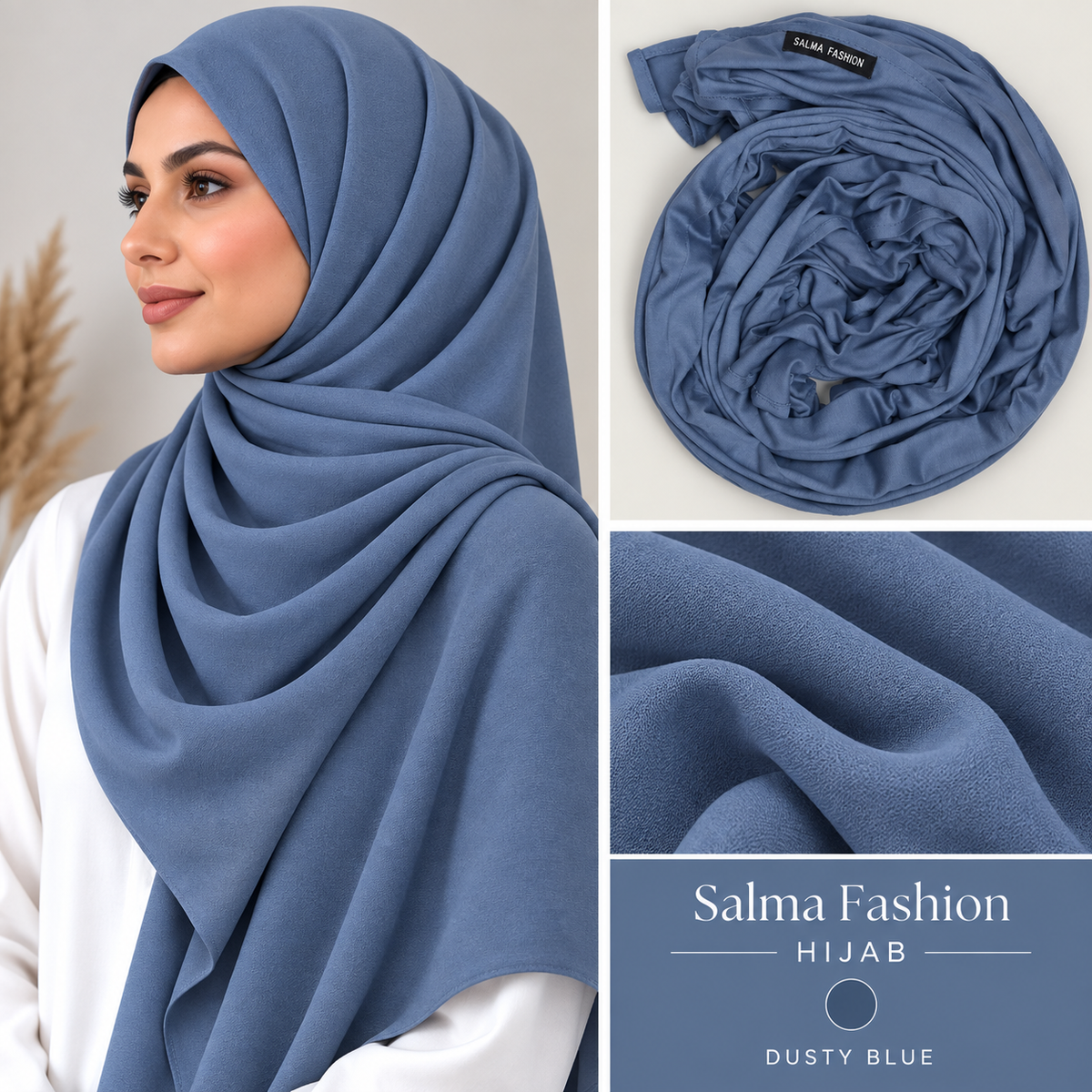 JERSEY HIJAB Denim Blue