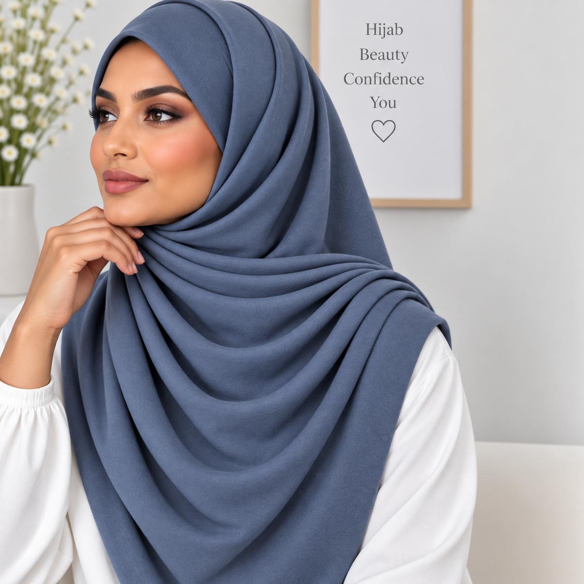 JERSEY HIJAB Dusty Blue