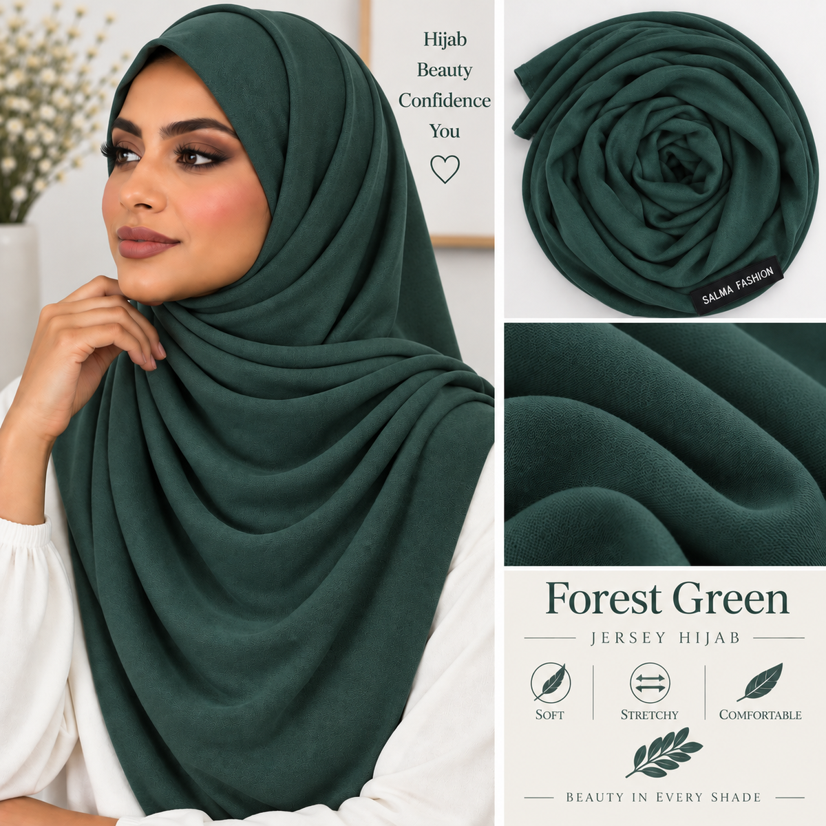 JERSEY HIJAB Forest Green