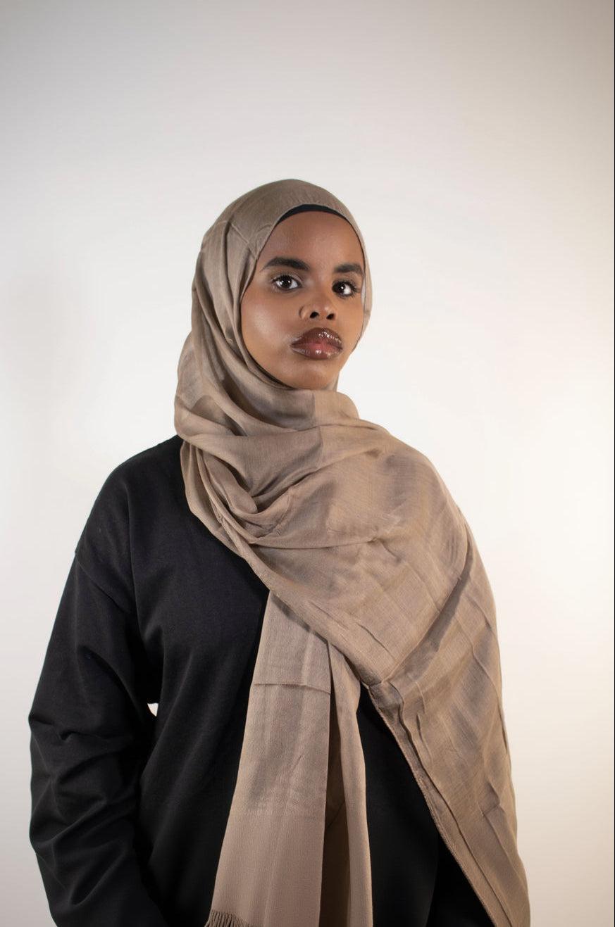 Modal Lightweight hijab Mushroom Taupe