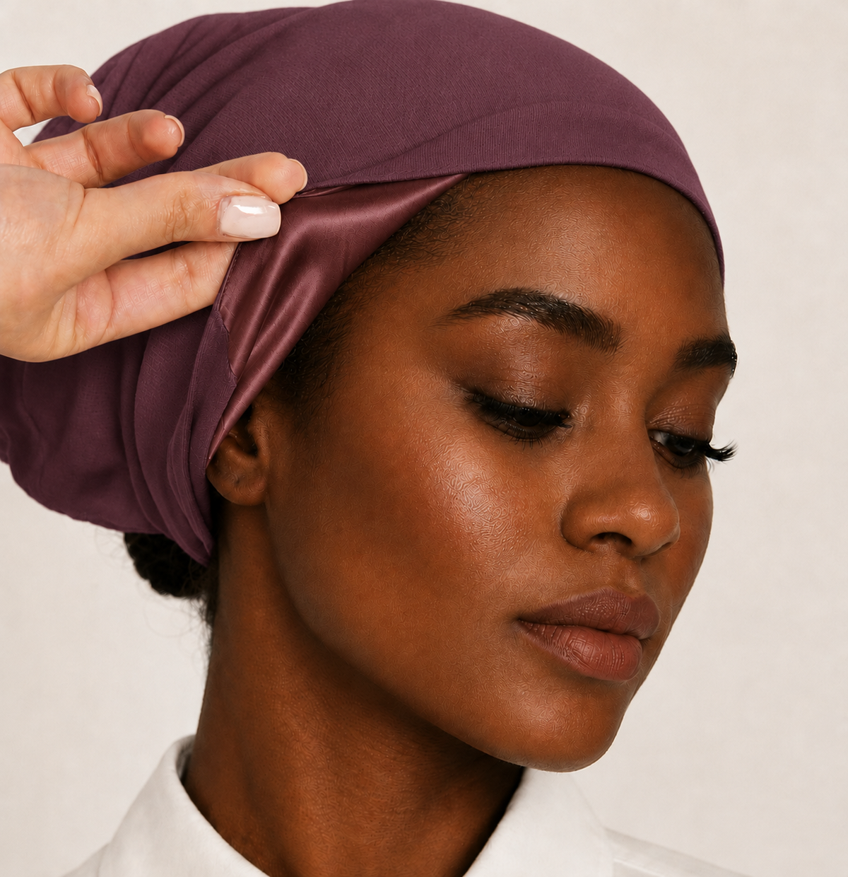 Premium Satin-Lined Hijab Underscarf Mulberry