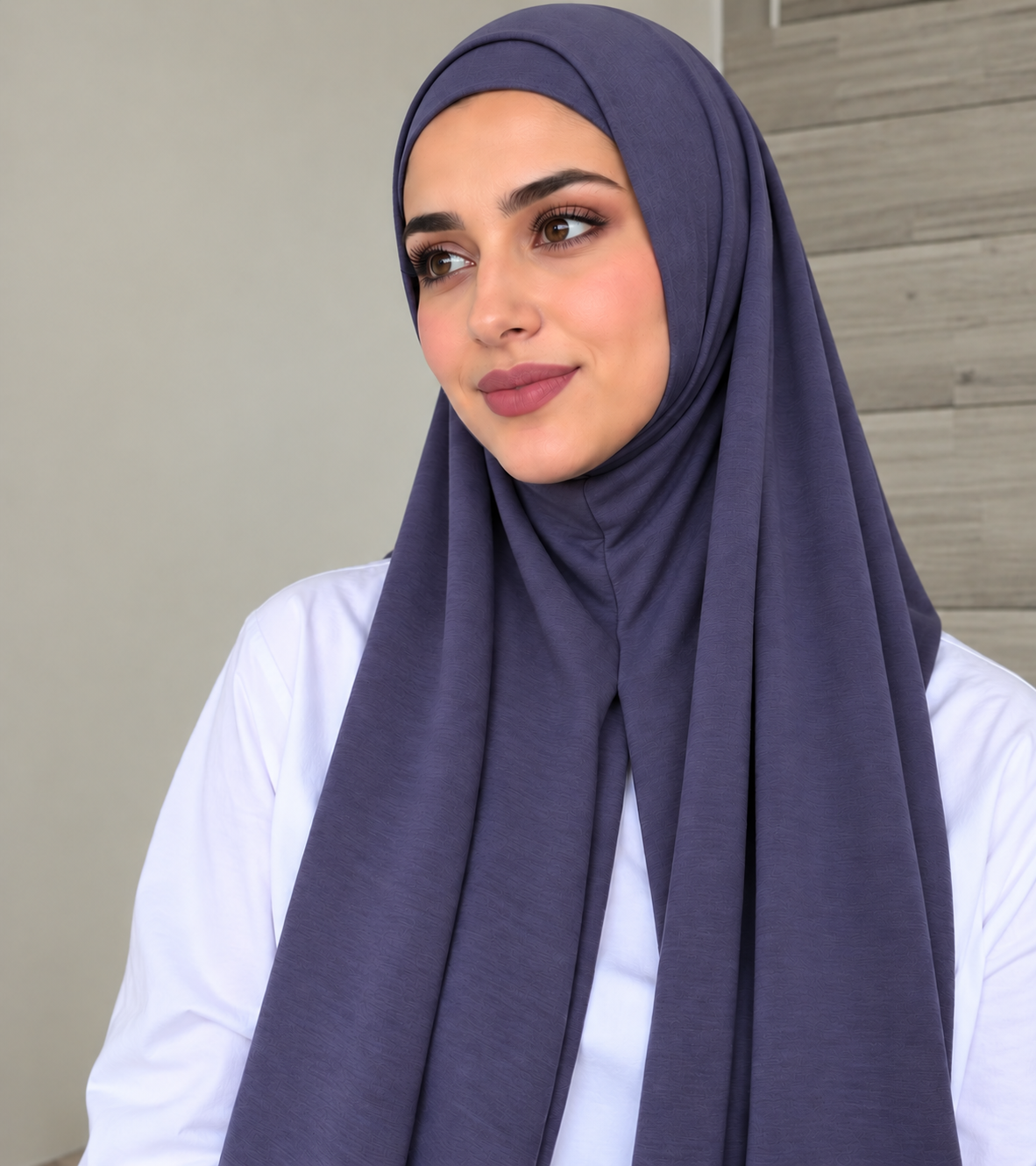Jersey Instant Hijab Navy Blue
