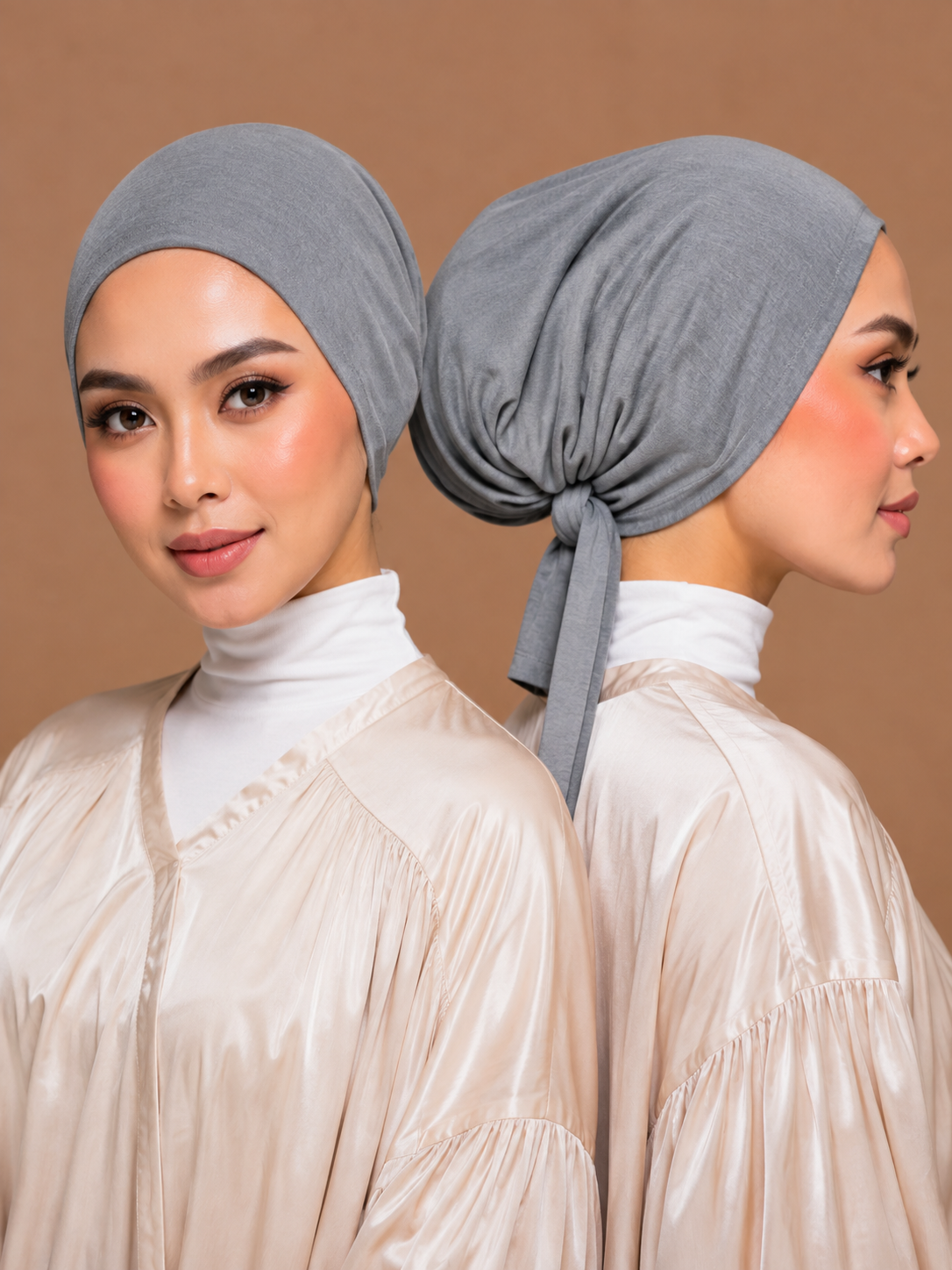 Bonnet Hijab Pearl Gray