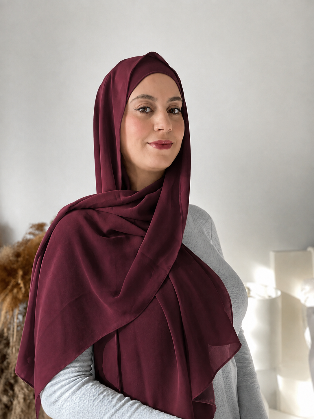 Premium Chiffon Burgundy
