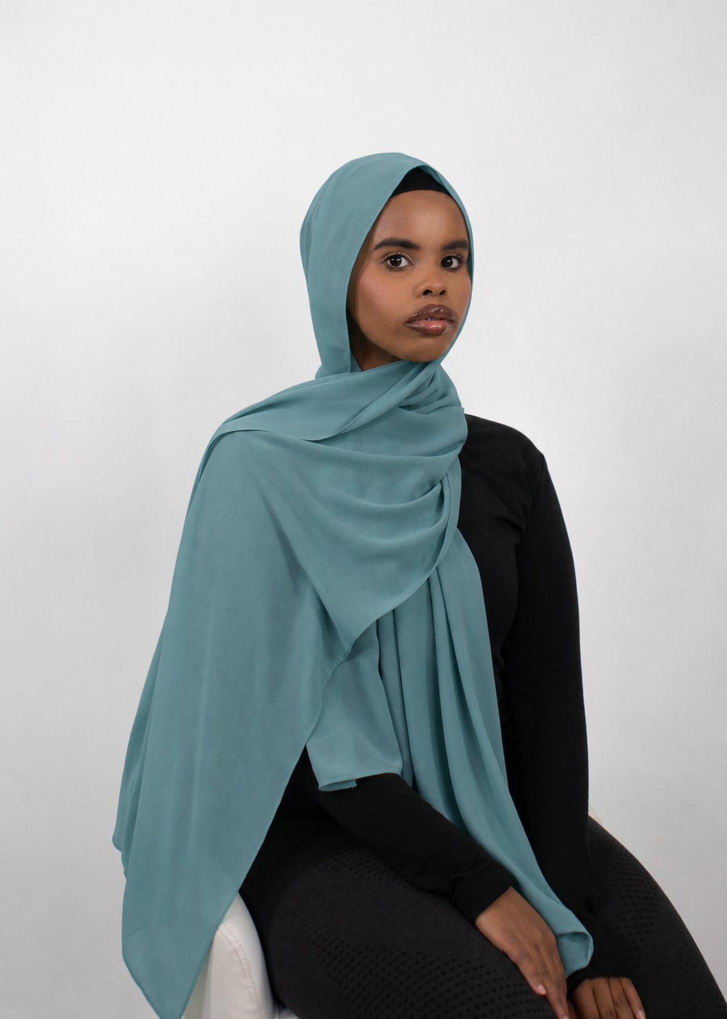 Premium Chiffon Hijab Vert sauge