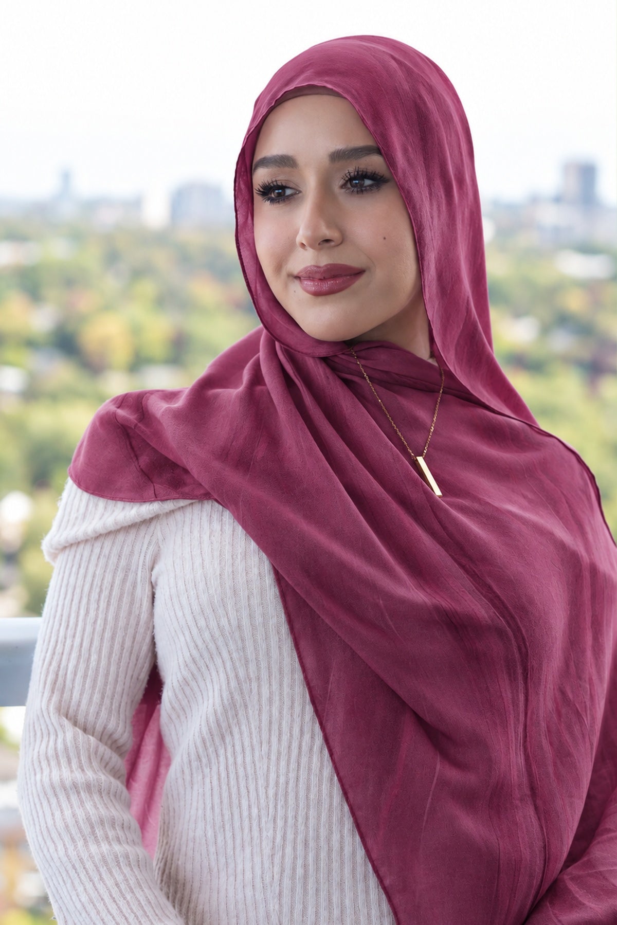Double Modal Hijabs Raspberry Magenta