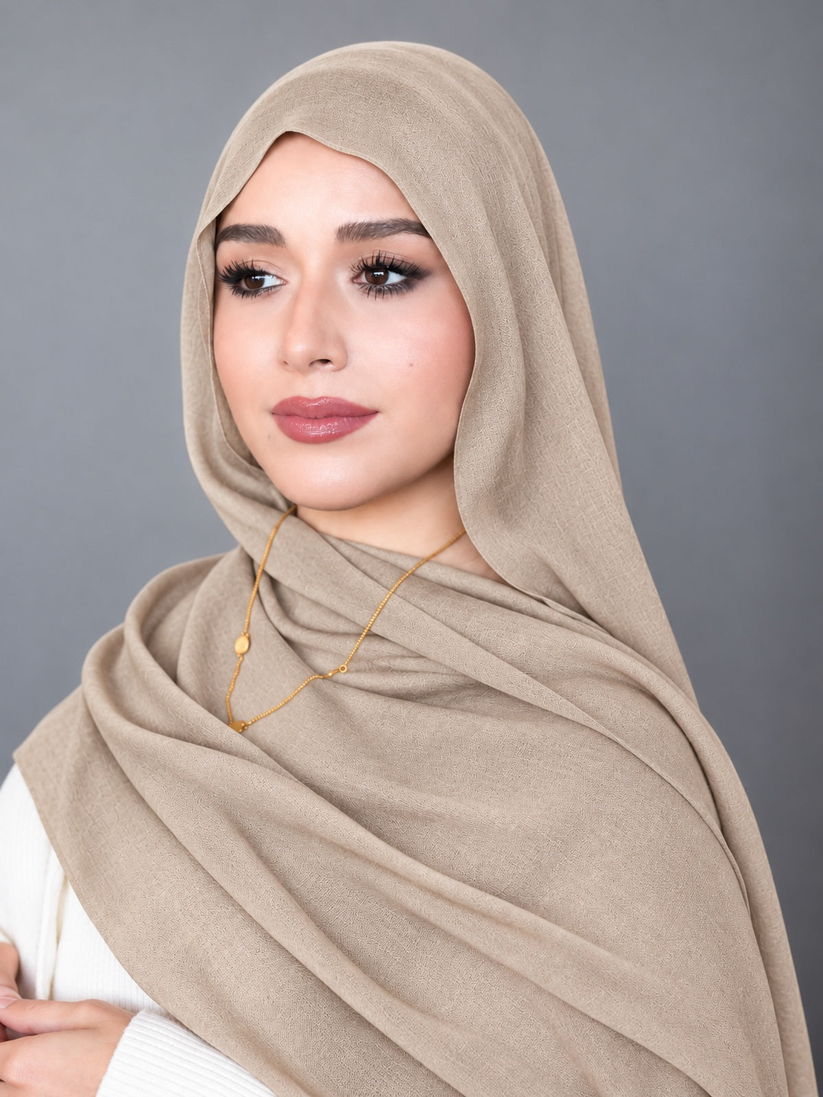 Modal Lightweight hijab Taupe Beige