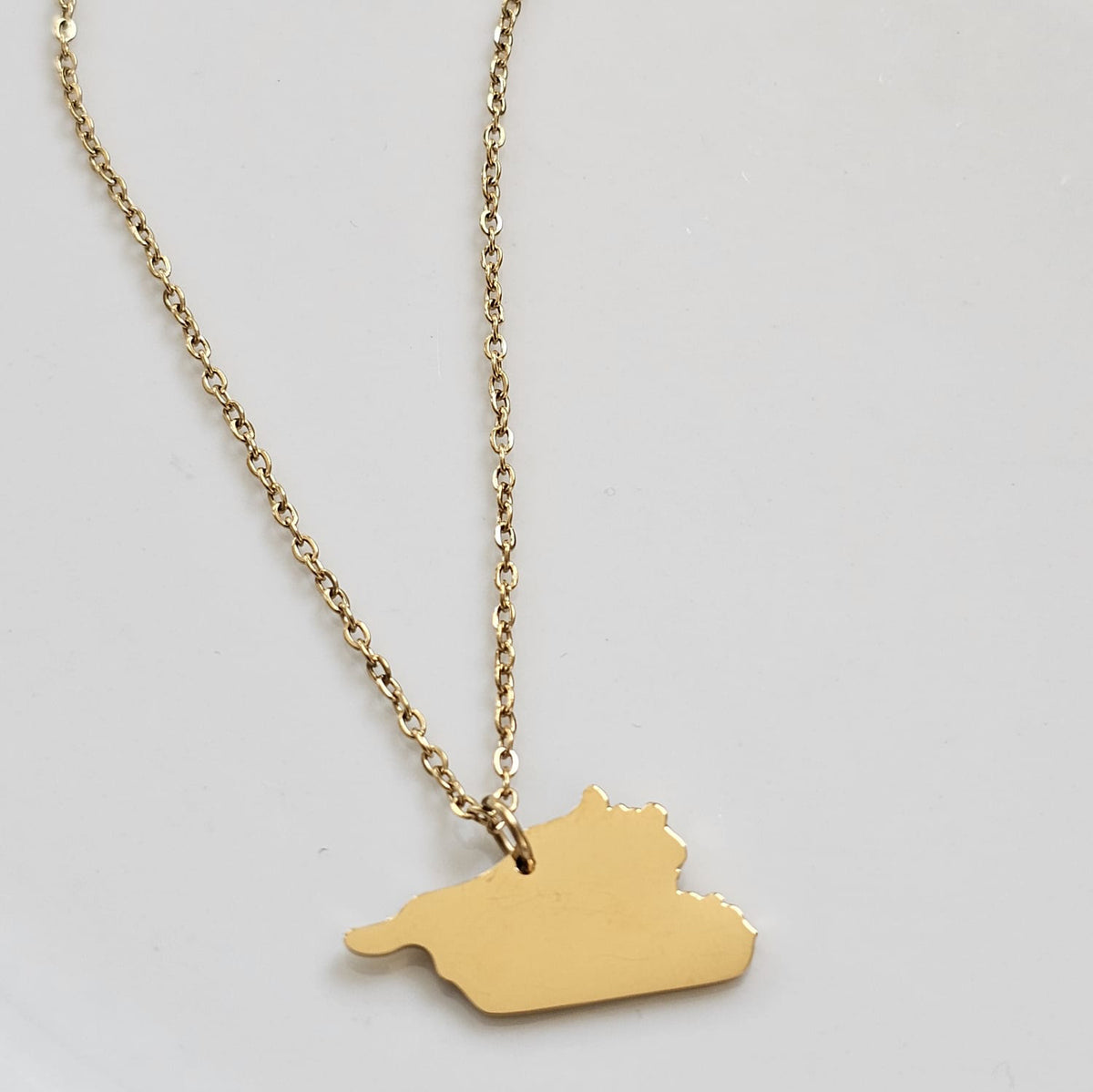 Syria Map Necklace Gold Women