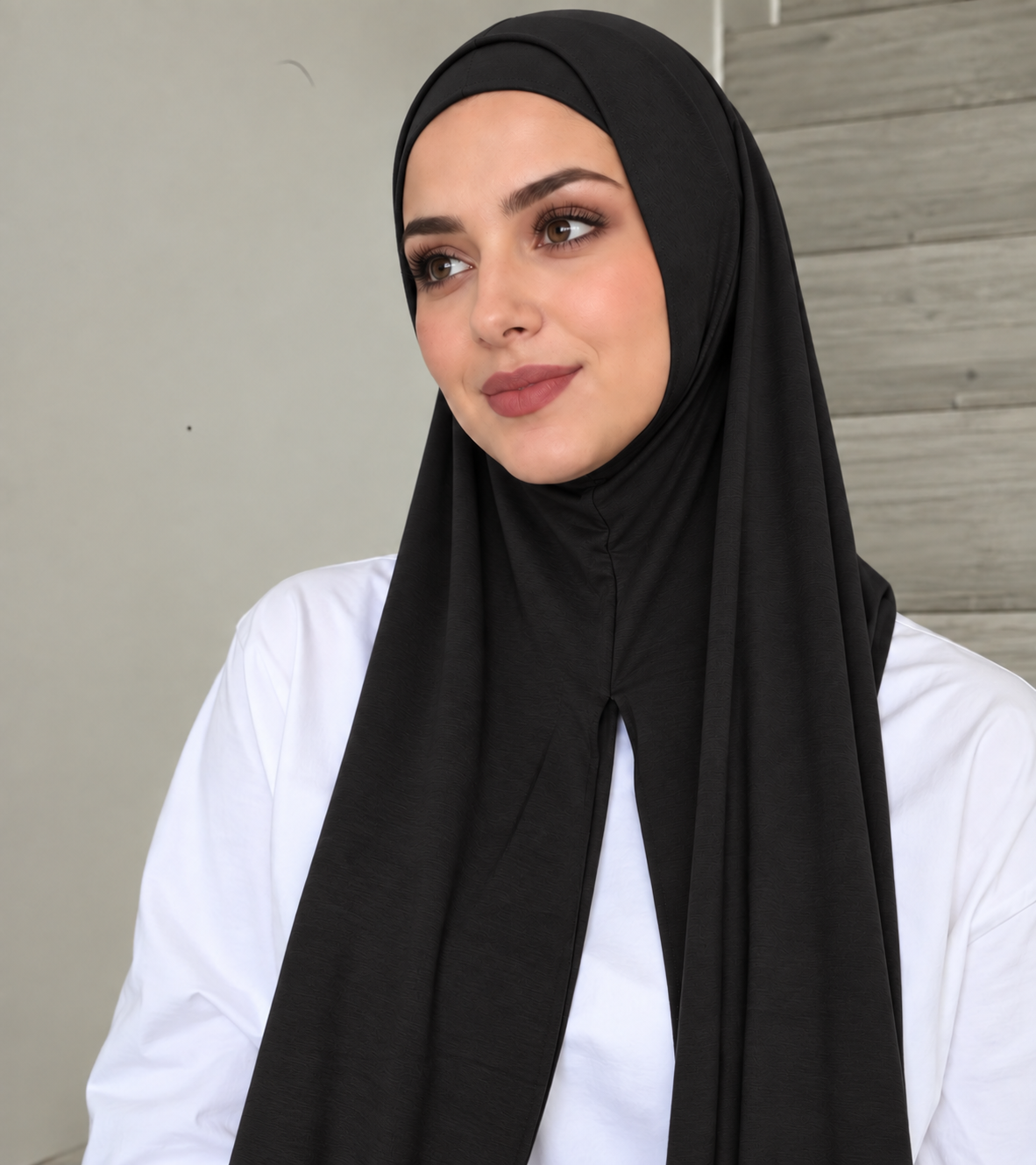 Jersey Instant Hijab BLACK