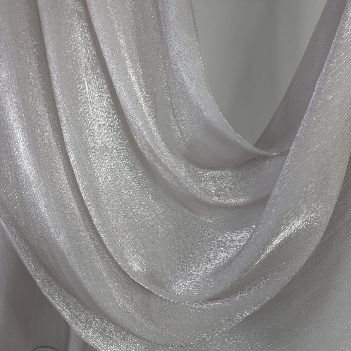 ORGANZA SILK HIJAB Silver Pearl