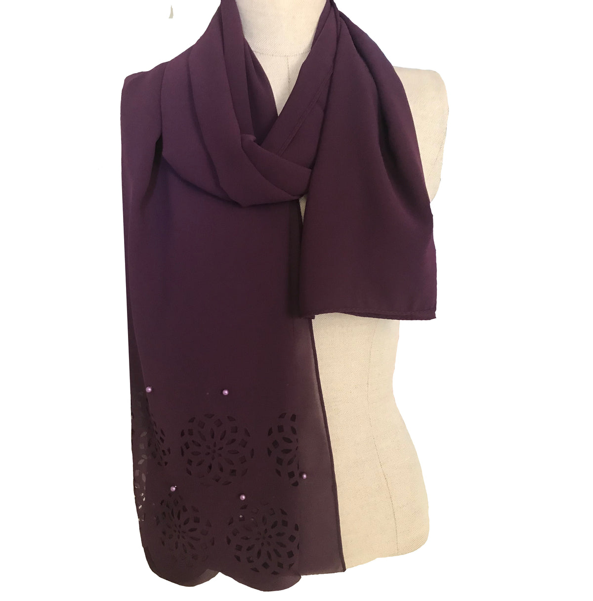 Chiffon hijab pearl