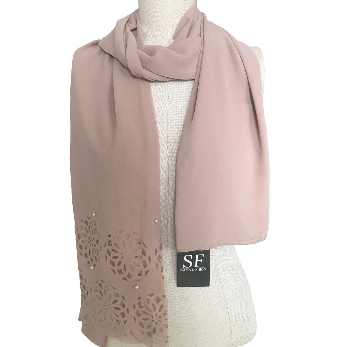 Chiffon hijab pearl 1