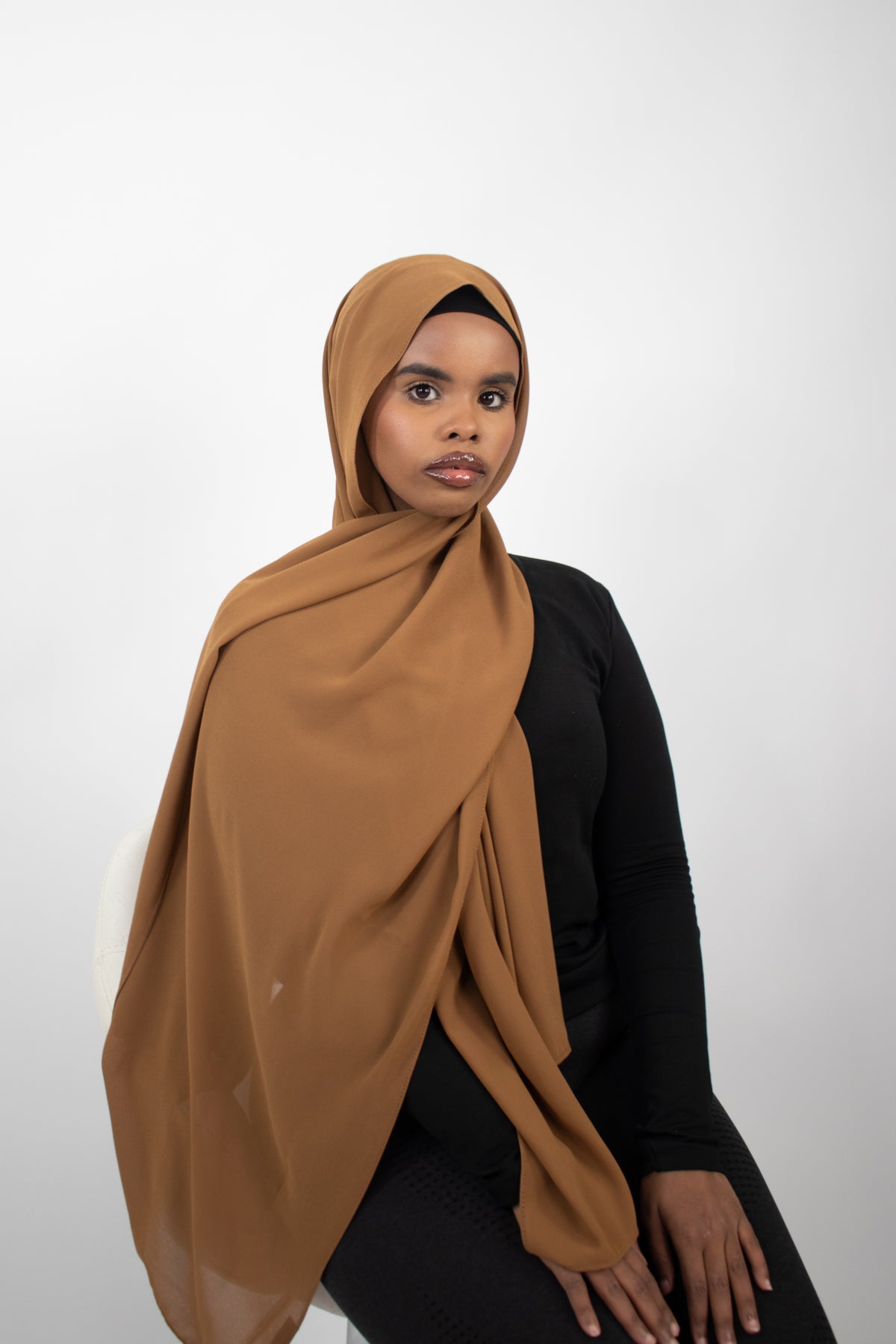 PREMIUM CHIFFON HIJAB Caramel Brown
