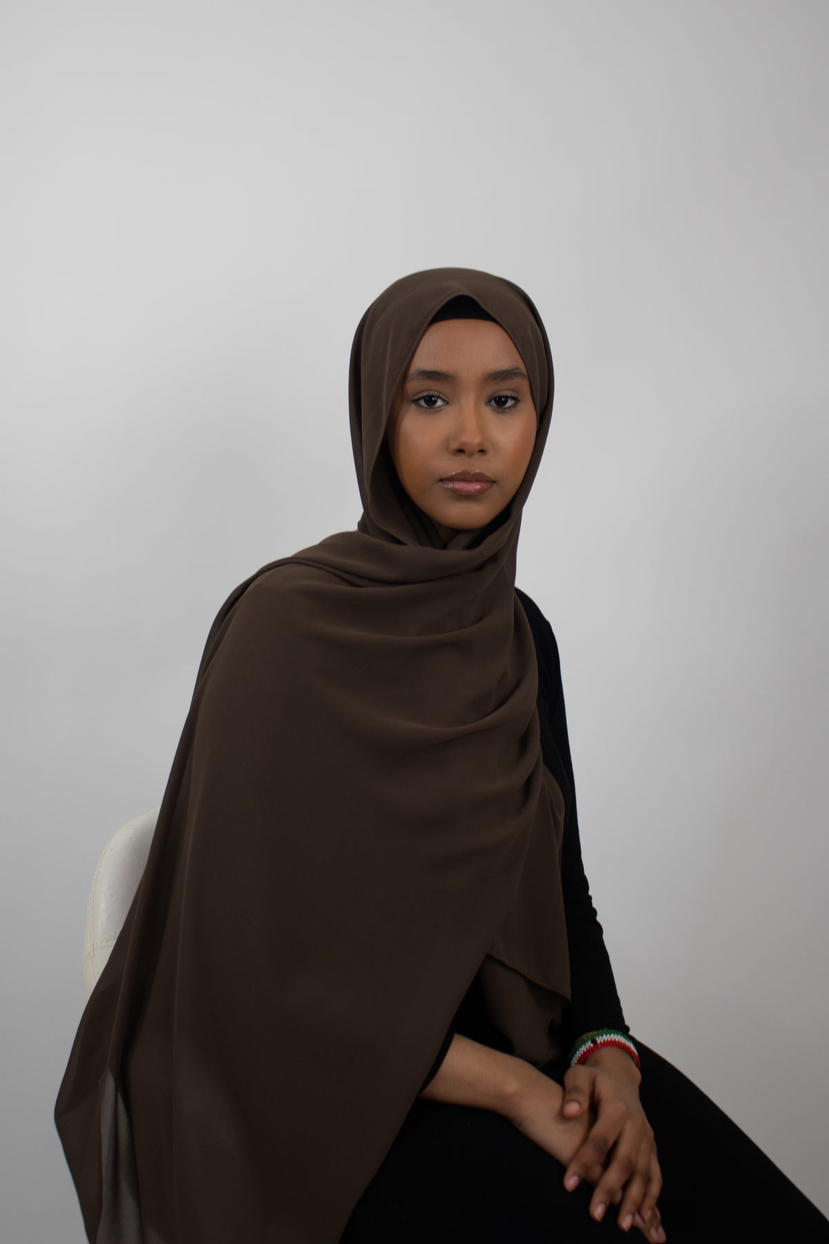 PREMIUM CHIFFON HIJAB Dark Chocolate Brown