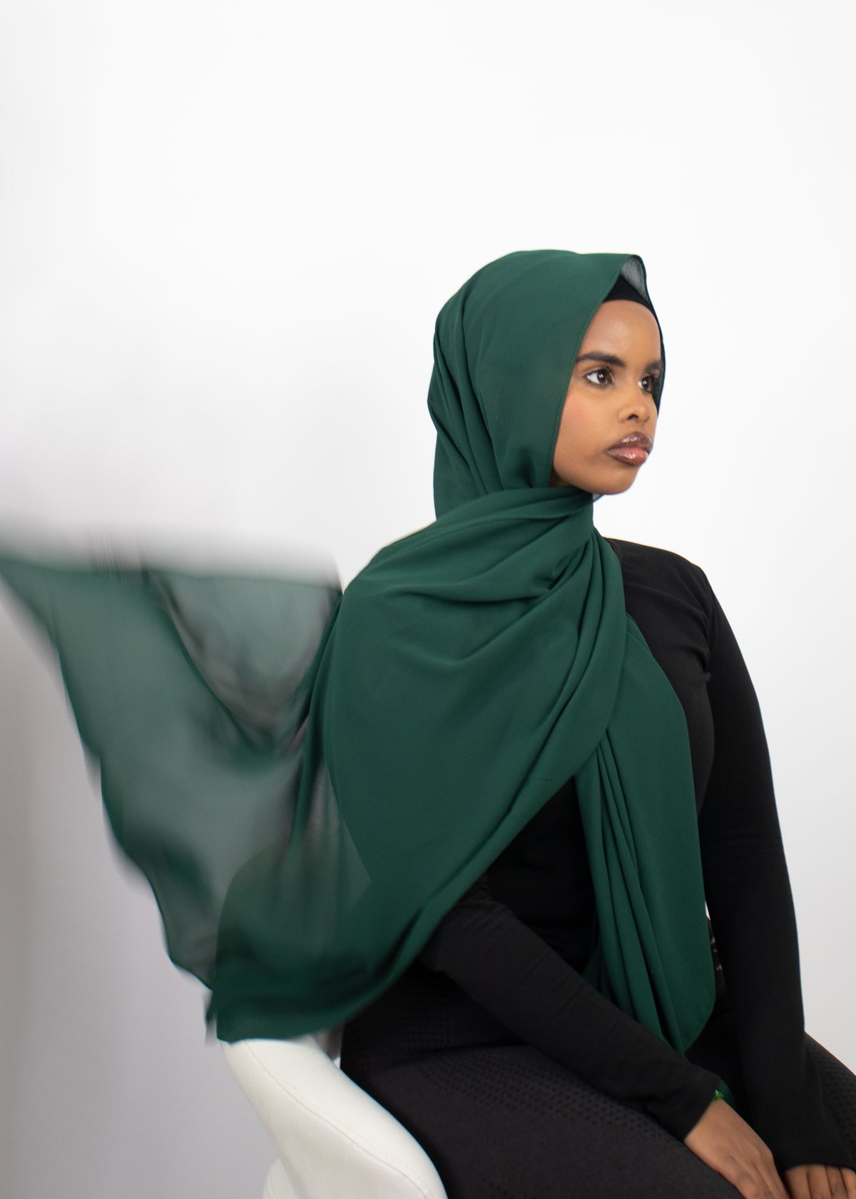 PREMIUM CHIFFON HIJAB Forest Green