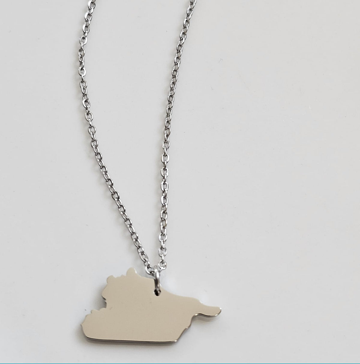 Syria Map Necklace  Gold Women