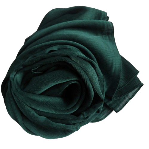 Satin Hijab Emerald Green
