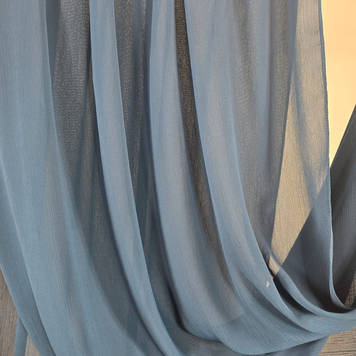 Crinkle Chiffon   Dusty Blue