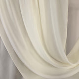 Crinkle Chiffon Ivory White 2