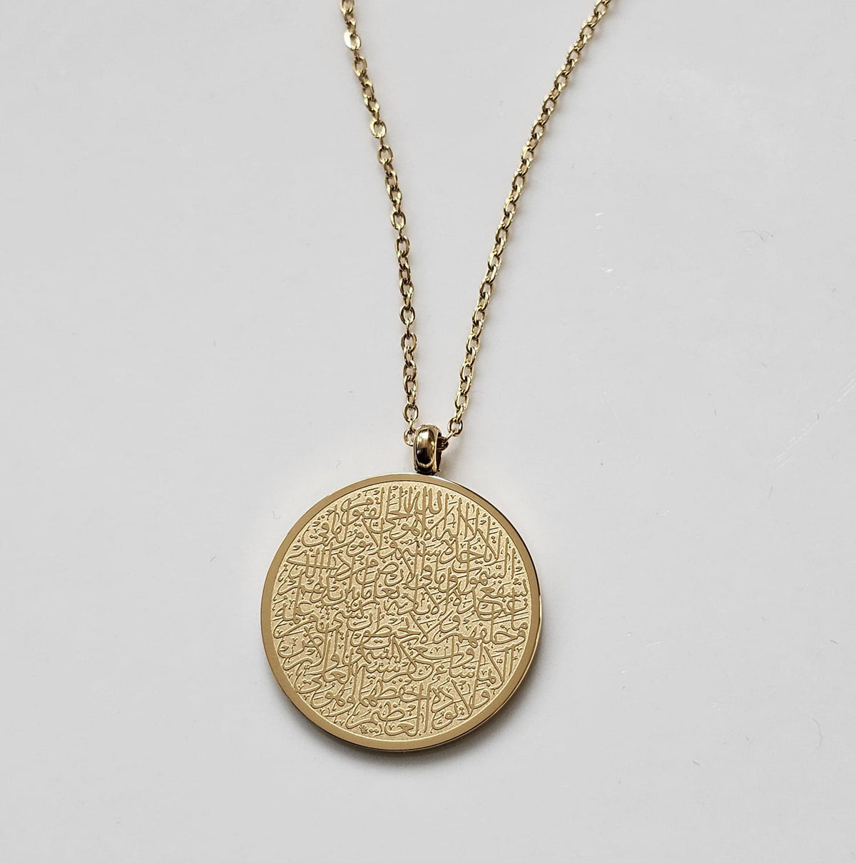 AYATUL KURSI CIRCLE GOLD  NECKLACE WOMEN