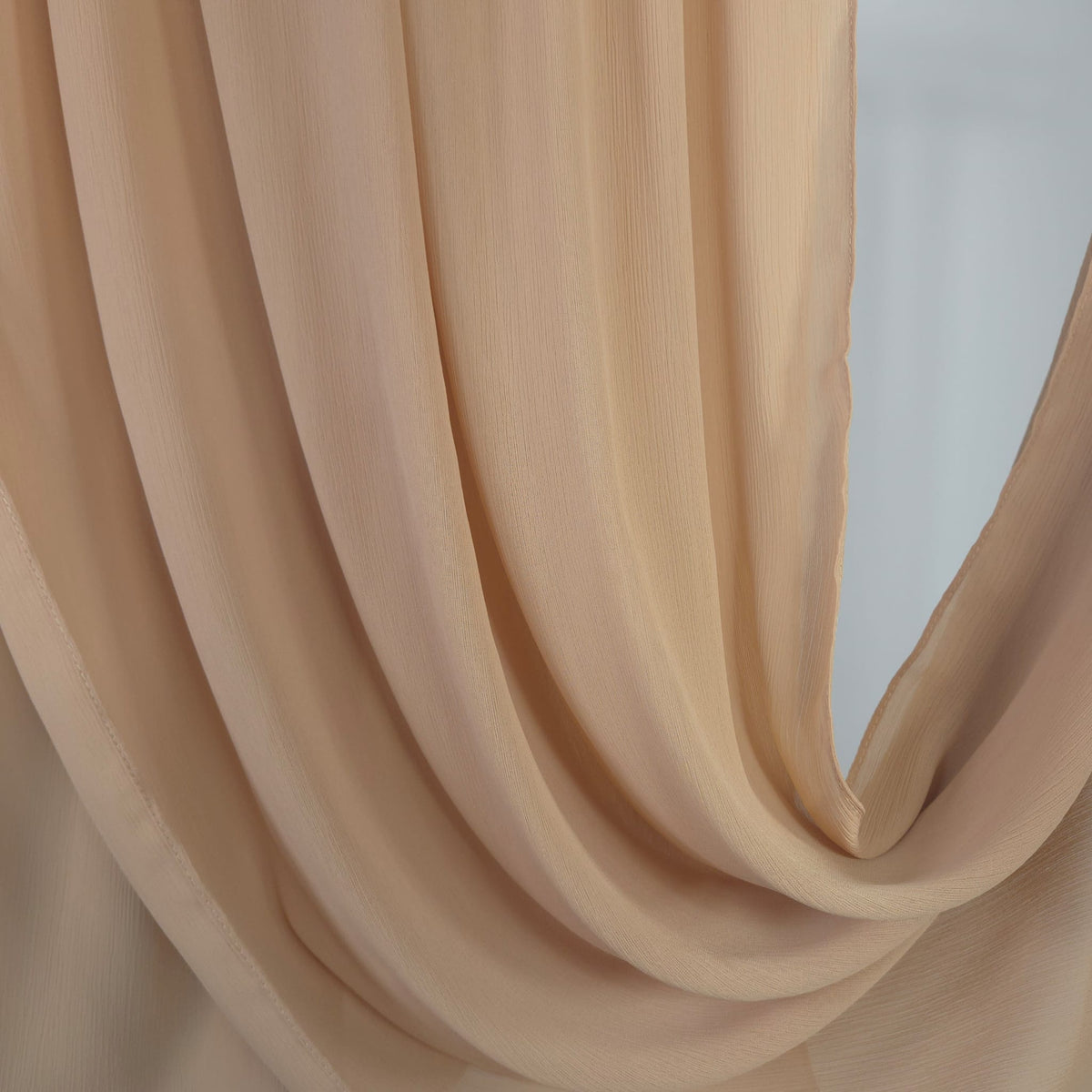 Crinkle Chiffon  Almond Beige