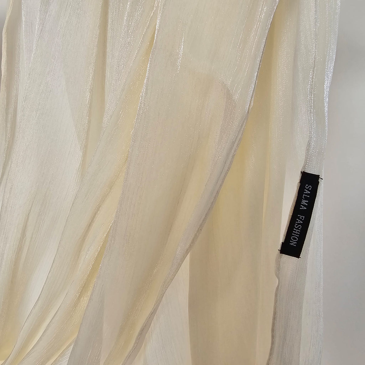 ORGANZA SILK HIJAB Ivory Pearl