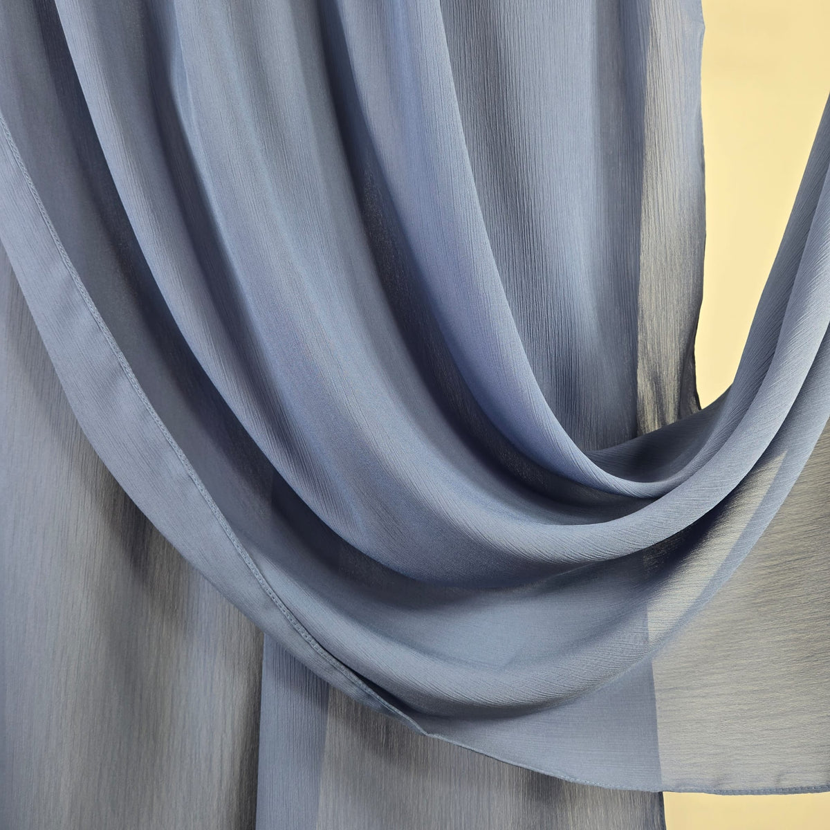 Crinkle Chiffon  Dusty Blue Gray