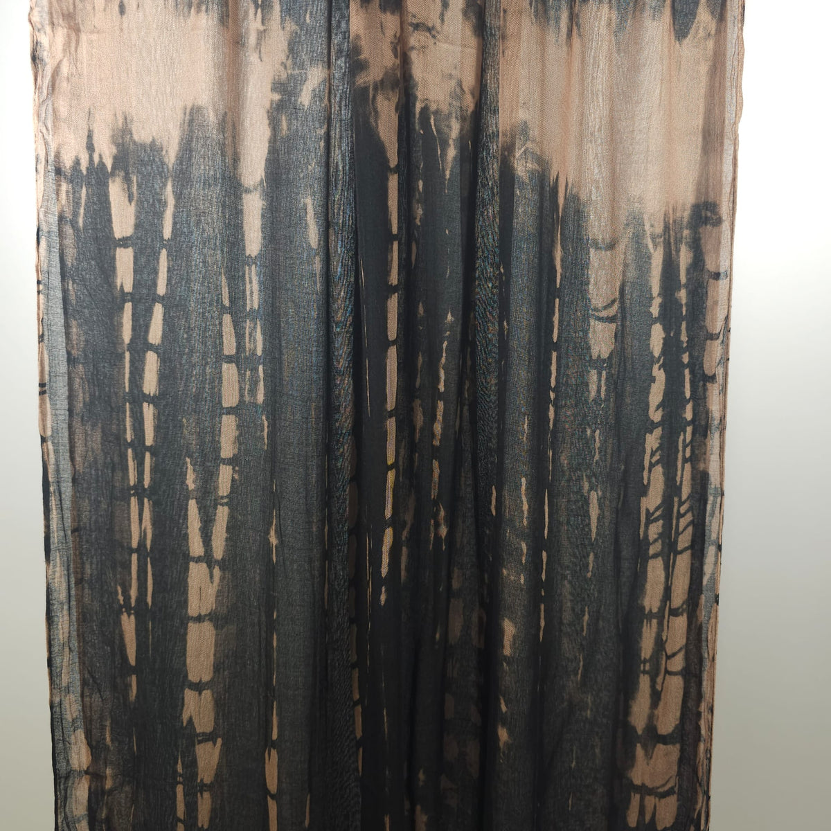 Modal Printed Black & Camel Brown Tie-Dye