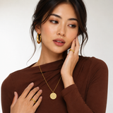 AYATUL KURSI CIRCLE   GOLD NECKLACE WOMEN