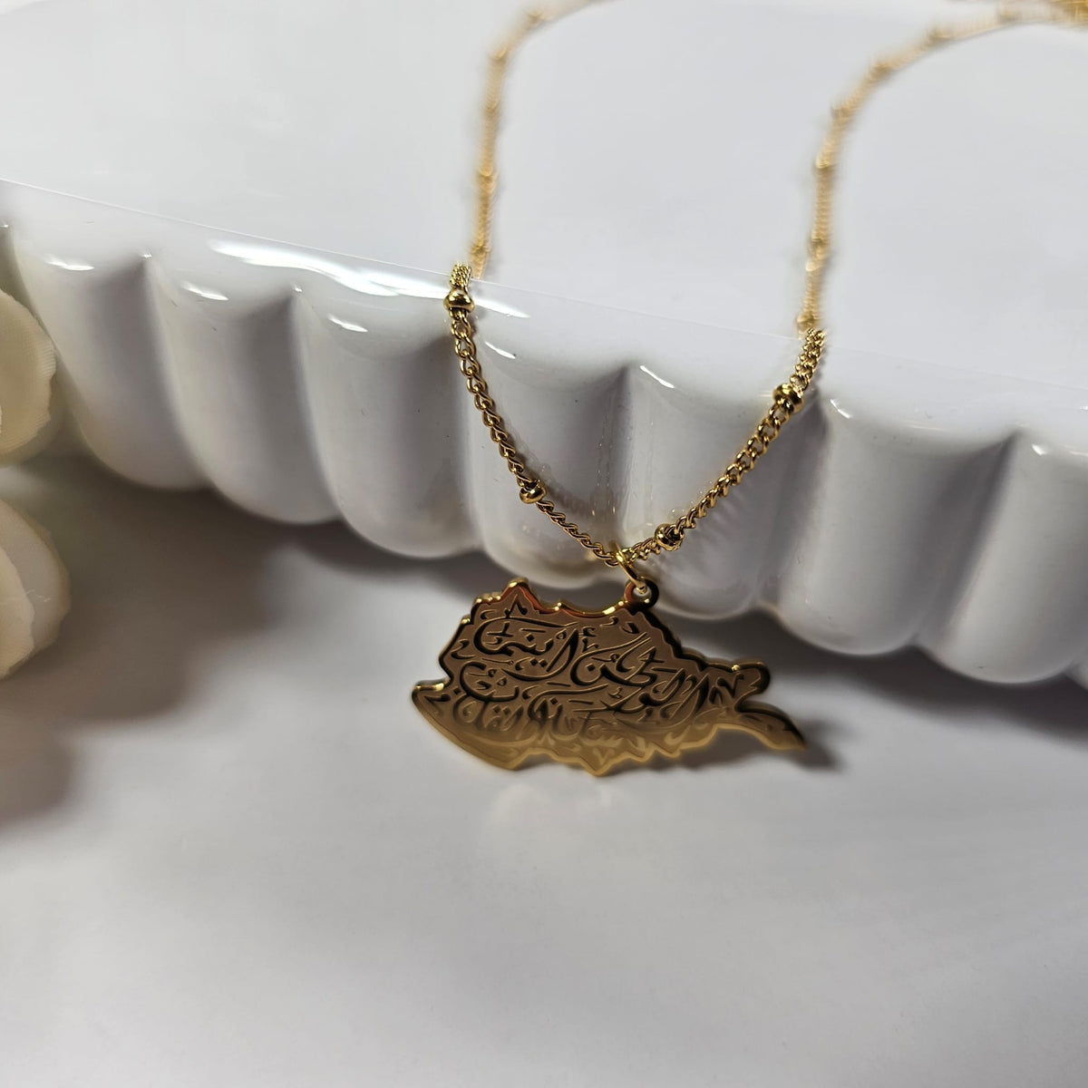 Afghanistan Map Necklace  Gold Women