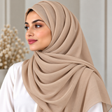 Crinkle Chiffon  Almond Beige 3