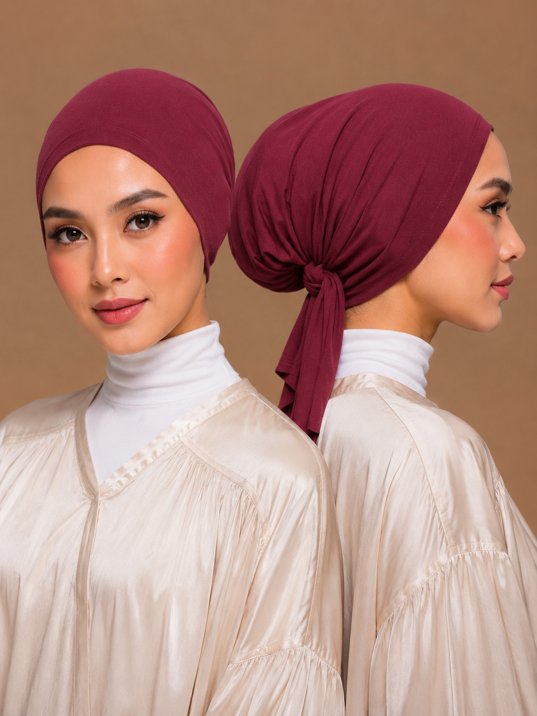 Bonnet Hijab  Bordeaux