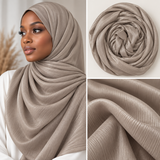 Satin Hijab  Champagne Taupe 122