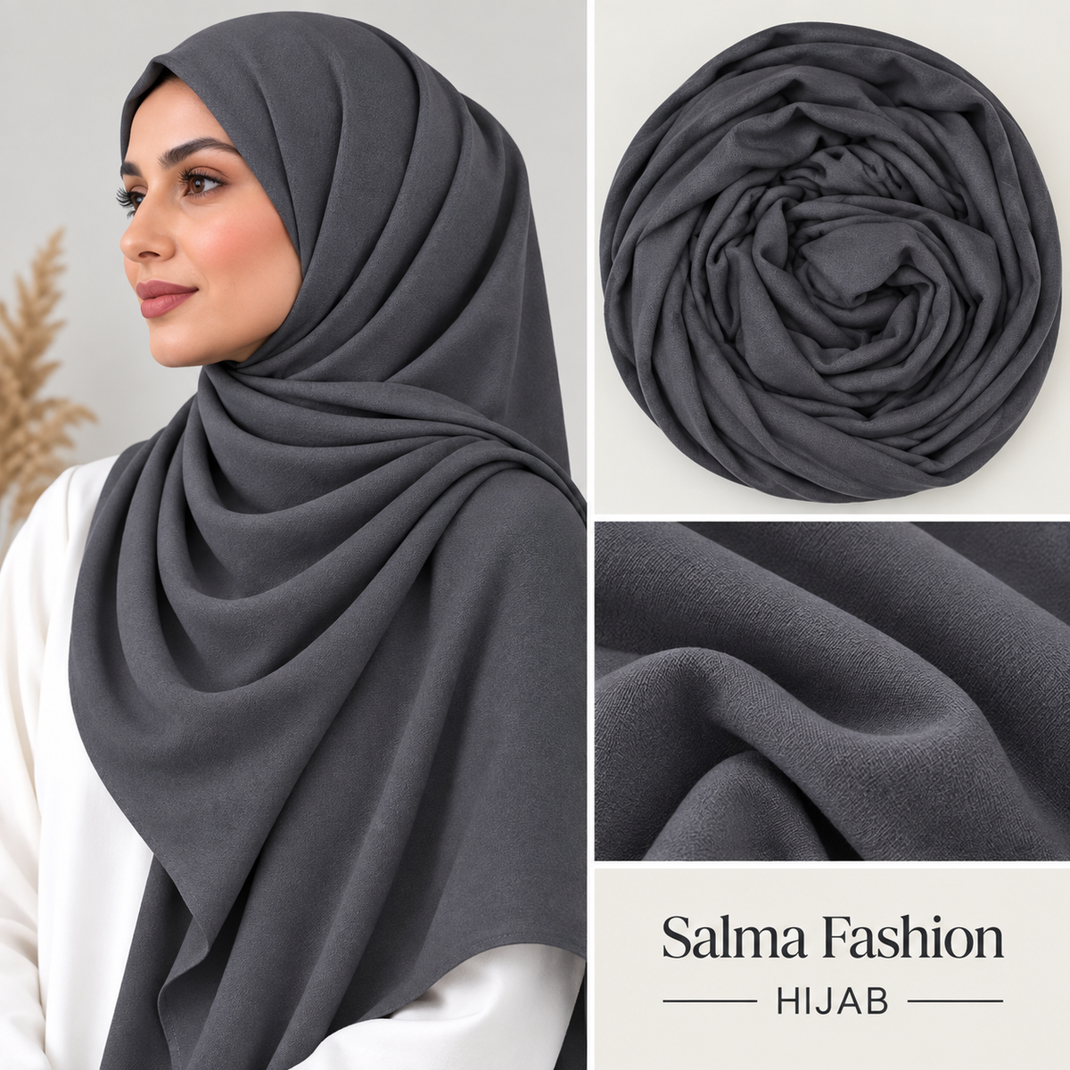 JERSEY HIJAB Charcoal Gray