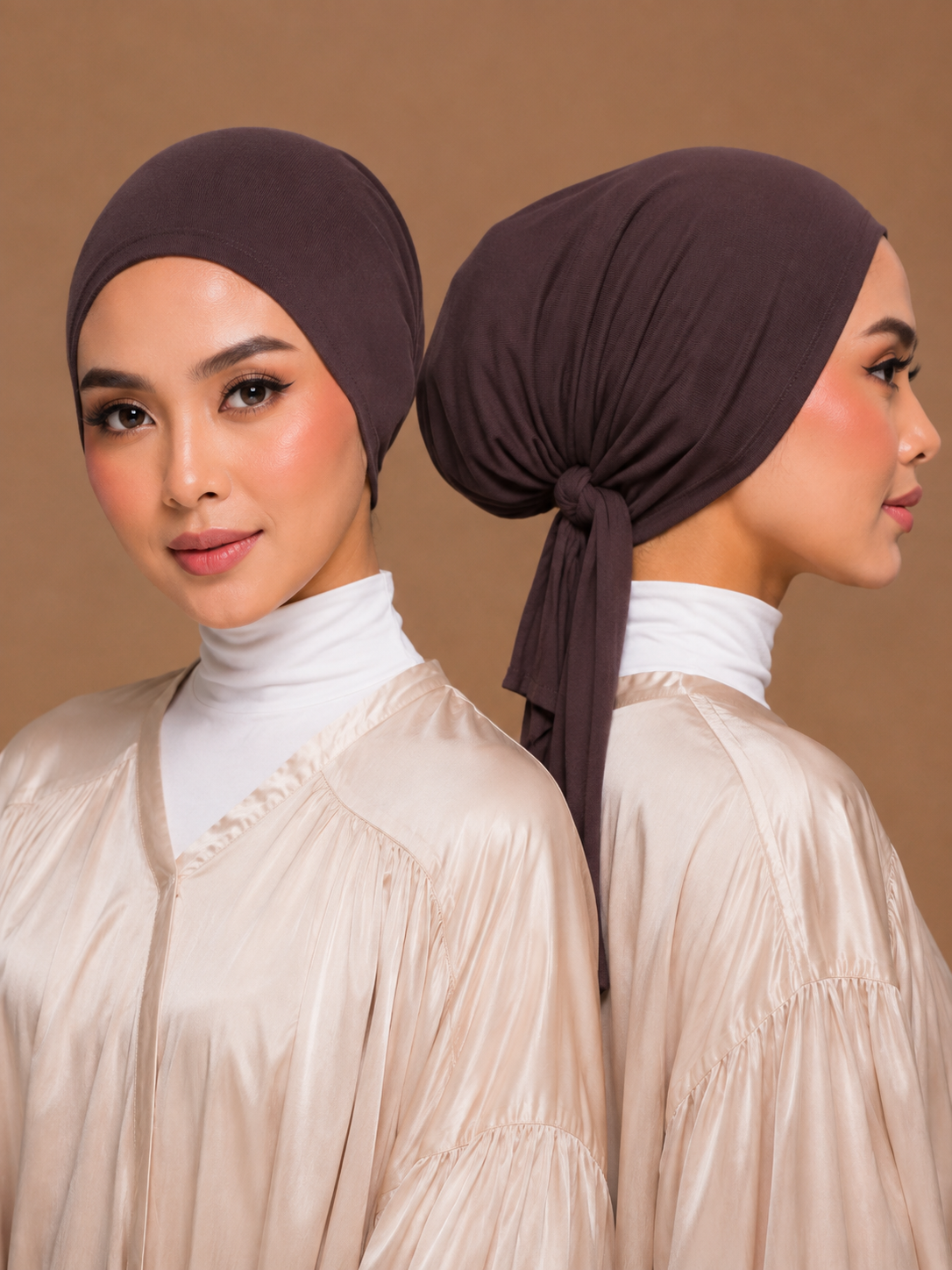 Bonnet Hijab Chocolate Brown