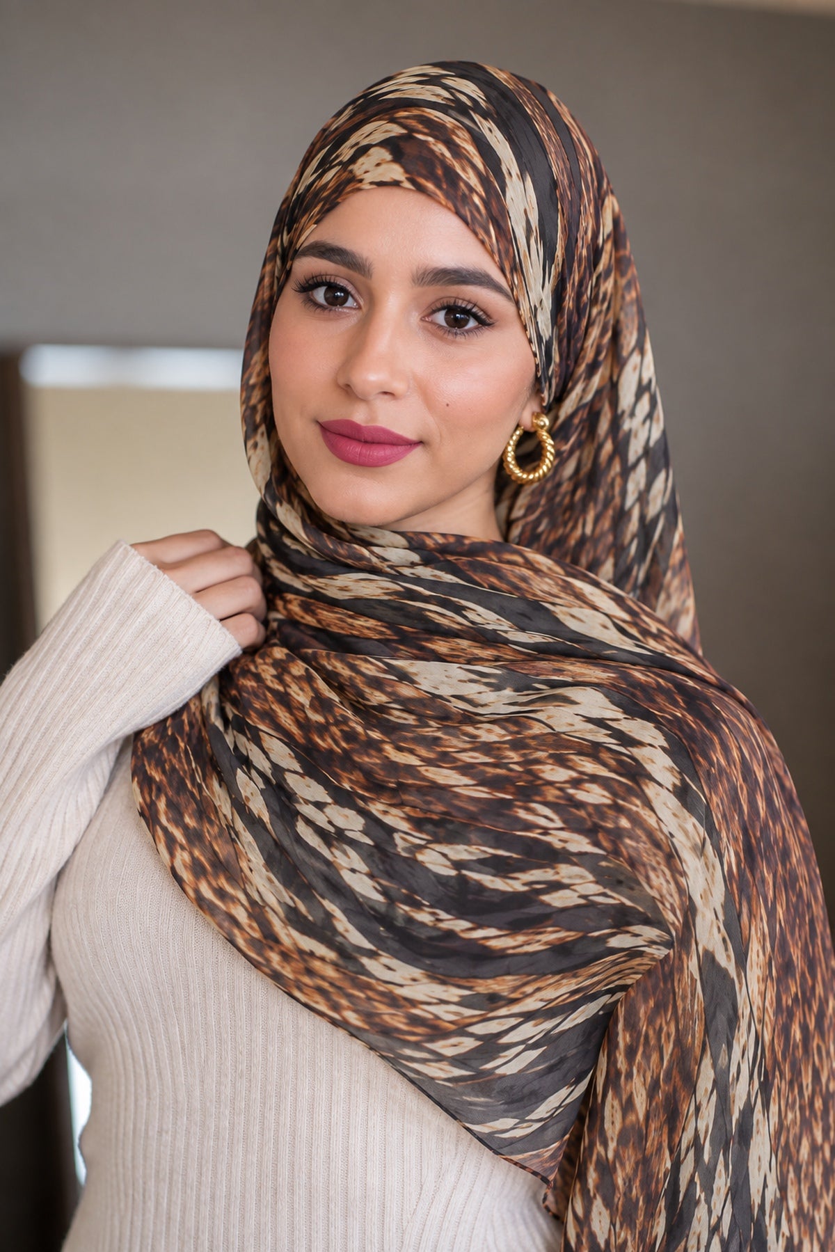 Modal Printed Cinnamon Leopard